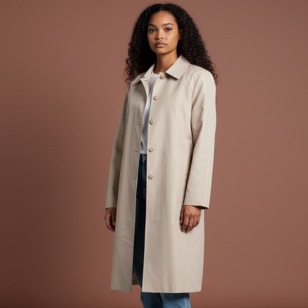 KENAR linen blend duster jacket excellent conditioner size 14.  Long sleeve